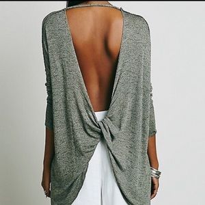 *Maroon* backless Free People long sleeve